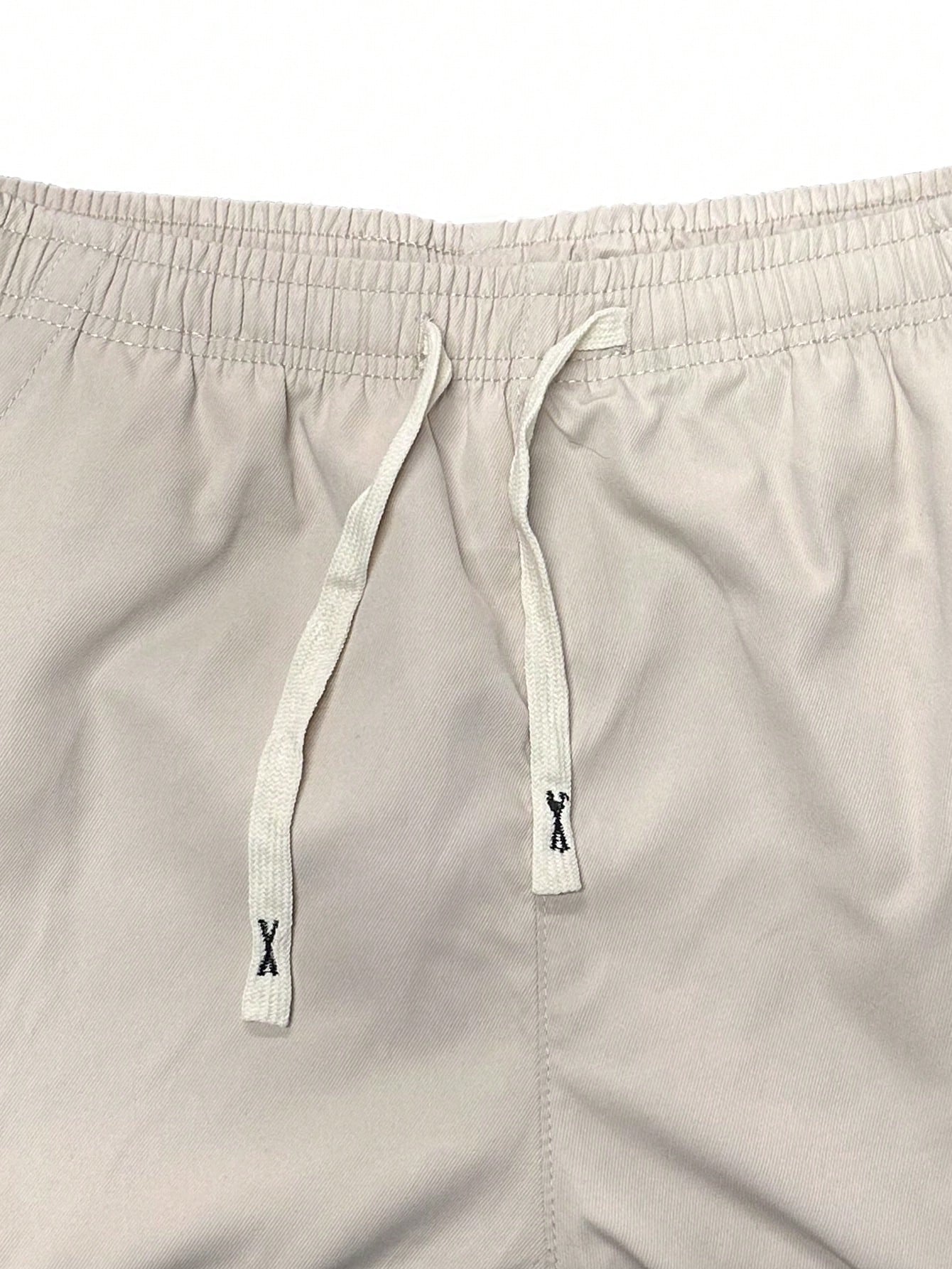 2pcs Men's Casual Cargo Capri Pants, Summer Drawstring Waist, Large Pockets, Letter Patch, Fashion Leisure Sports Pants, Spring/Summer