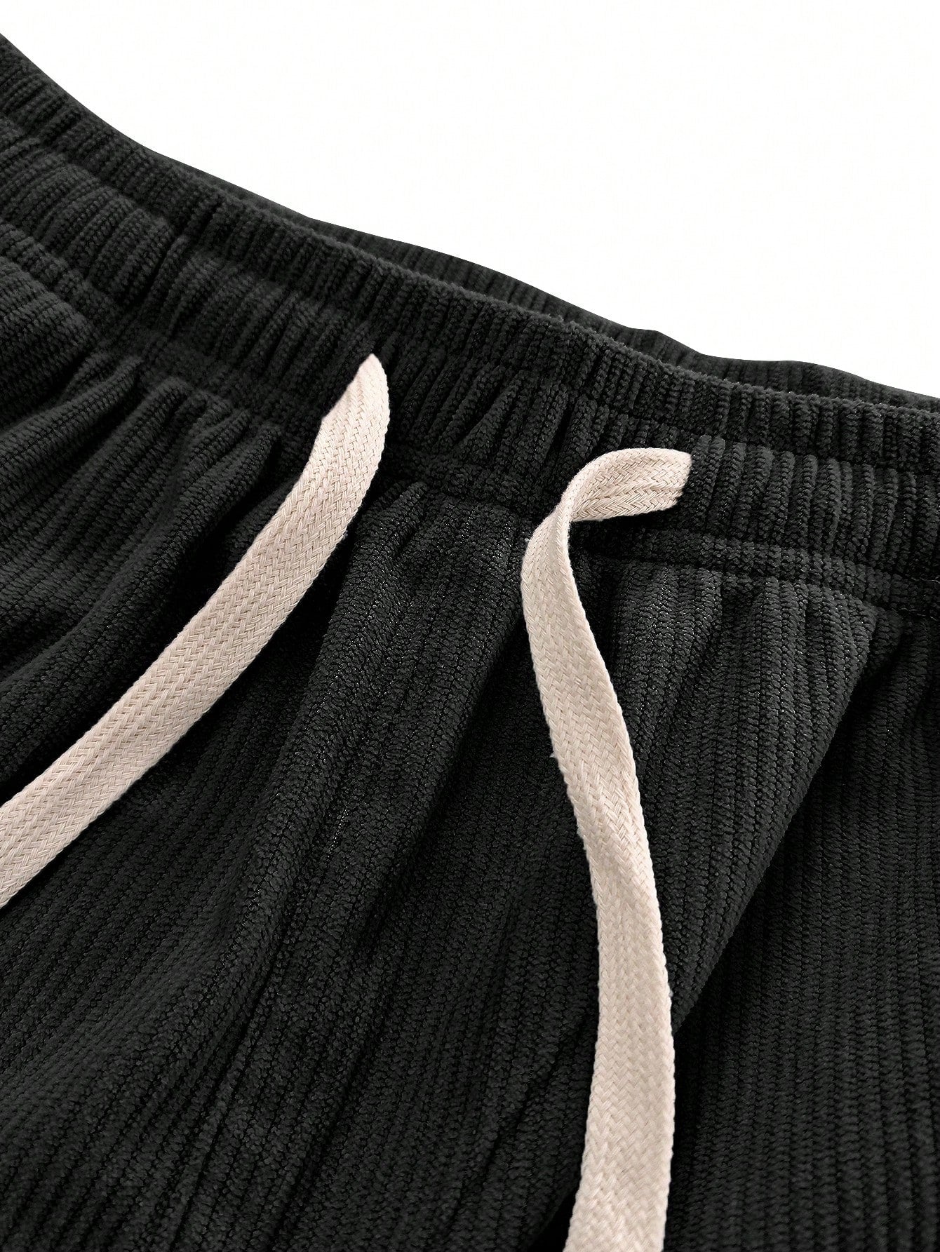 Women's Corduroy Straight Leg Pants With Drawstring Elastic Waist, Suitable For Casual, Sports, Hiking Wear, Spring/Autumn