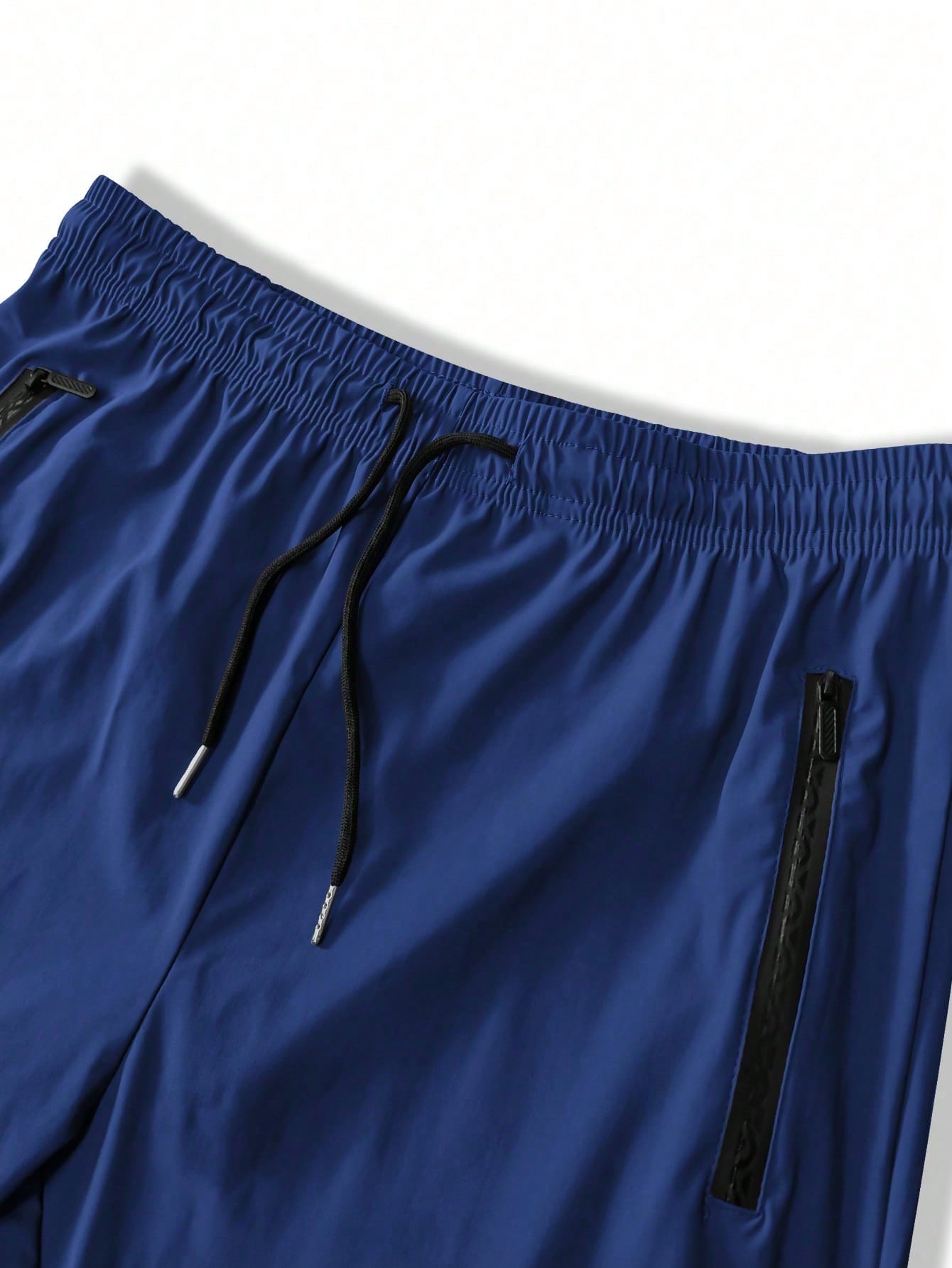 Plus Size Men's Elastic Waist Casual Business Pants, Zipper Pocket Thin Breathable Straight Leg Trousers, Suitable For Golf, Leisure And Daily Wear
