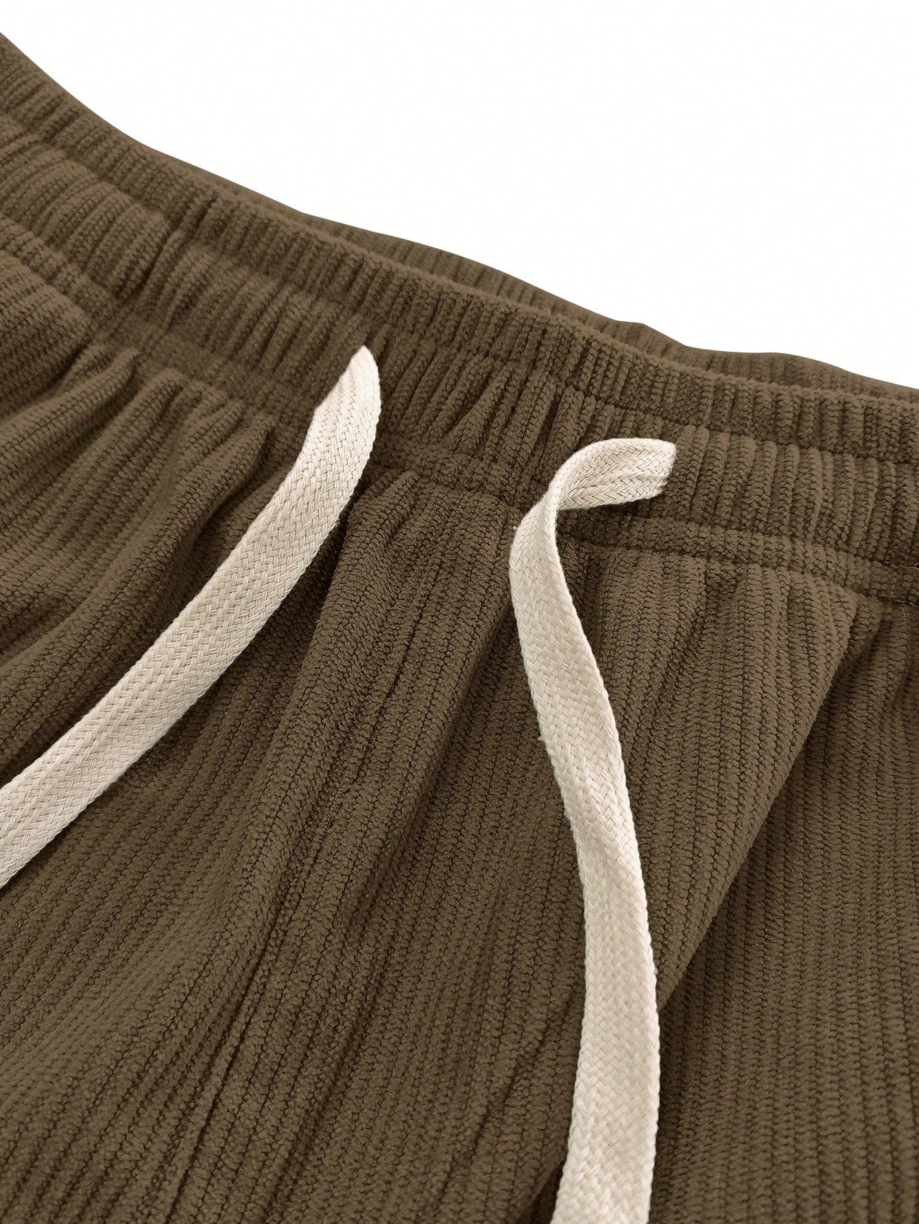 Women's Corduroy Straight Leg Pants With Drawstring Elastic Waist, Suitable For Casual, Sports, Hiking Wear, Spring/Autumn