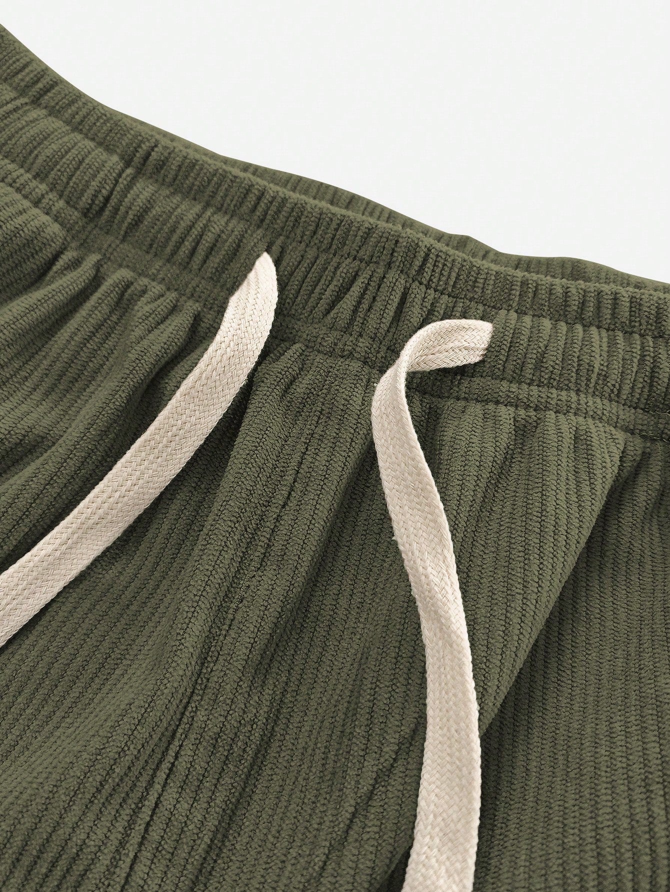 Women's Corduroy Straight Leg Pants With Drawstring Elastic Waist, Suitable For Casual, Sports, Hiking Wear, Spring/Autumn
