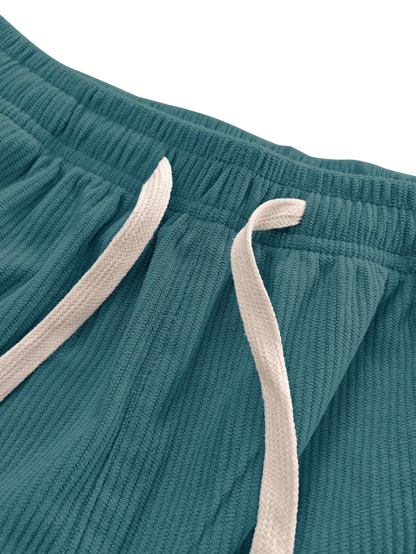 Women's Corduroy Straight Leg Pants With Drawstring Elastic Waist, Suitable For Casual, Sports, Hiking Wear, Spring/Autumn