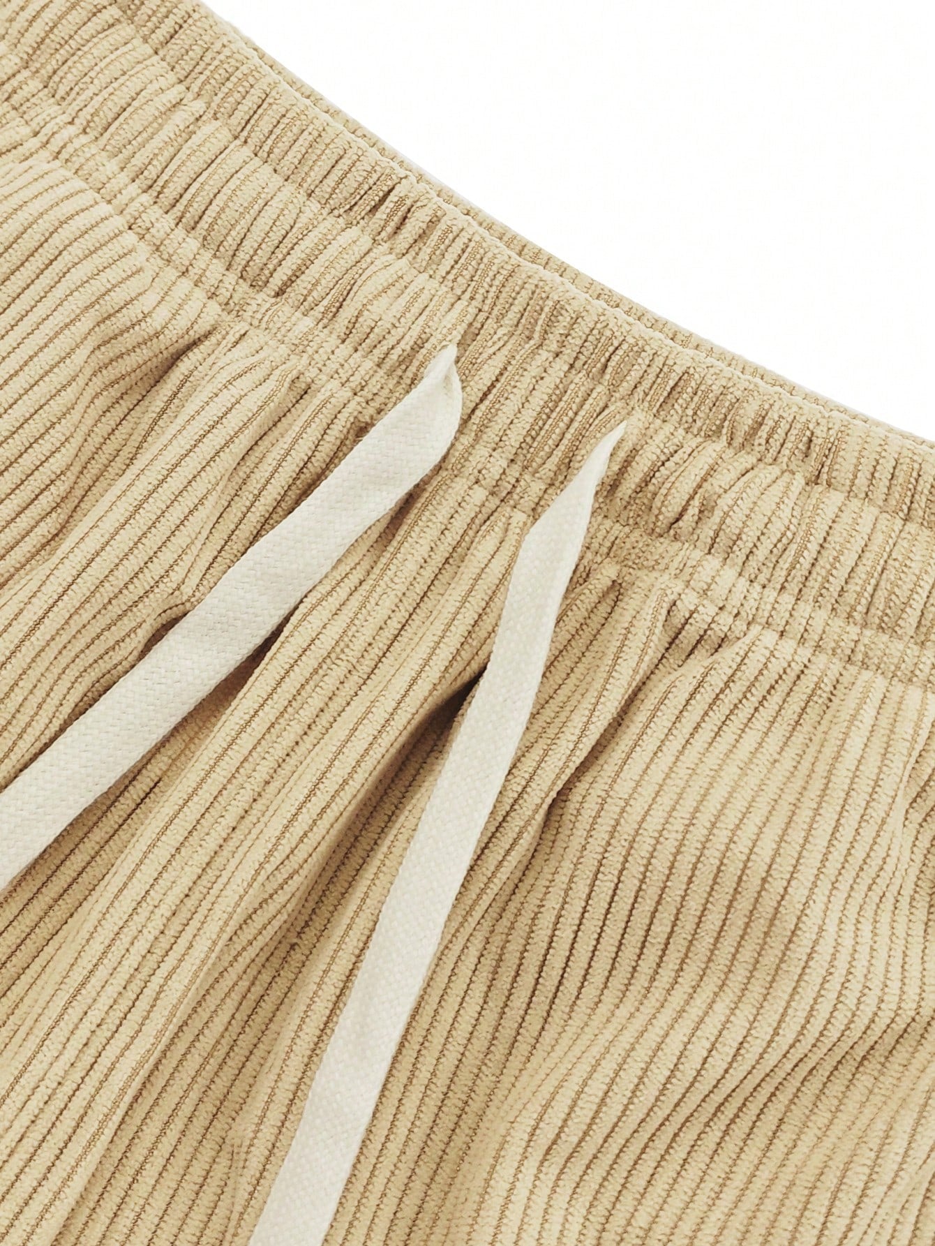 Women's Capris Summer Lightweight Breathable Corduroy Drawstring Waist Pockets Cropped Shorts For Dating, Work, Vacation And Casual Wear