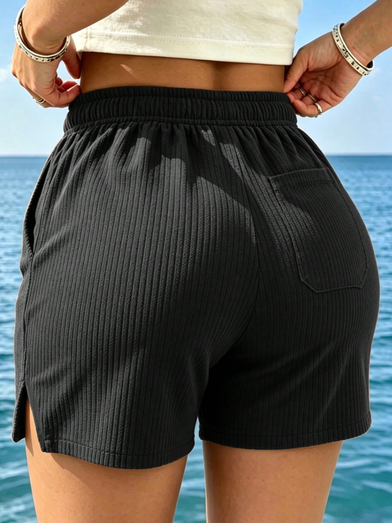 Women's New Casual Loose Corduroy Shorts, Drawstring Waist, Lightweight Fashion Shorts For Summer Daily Wear