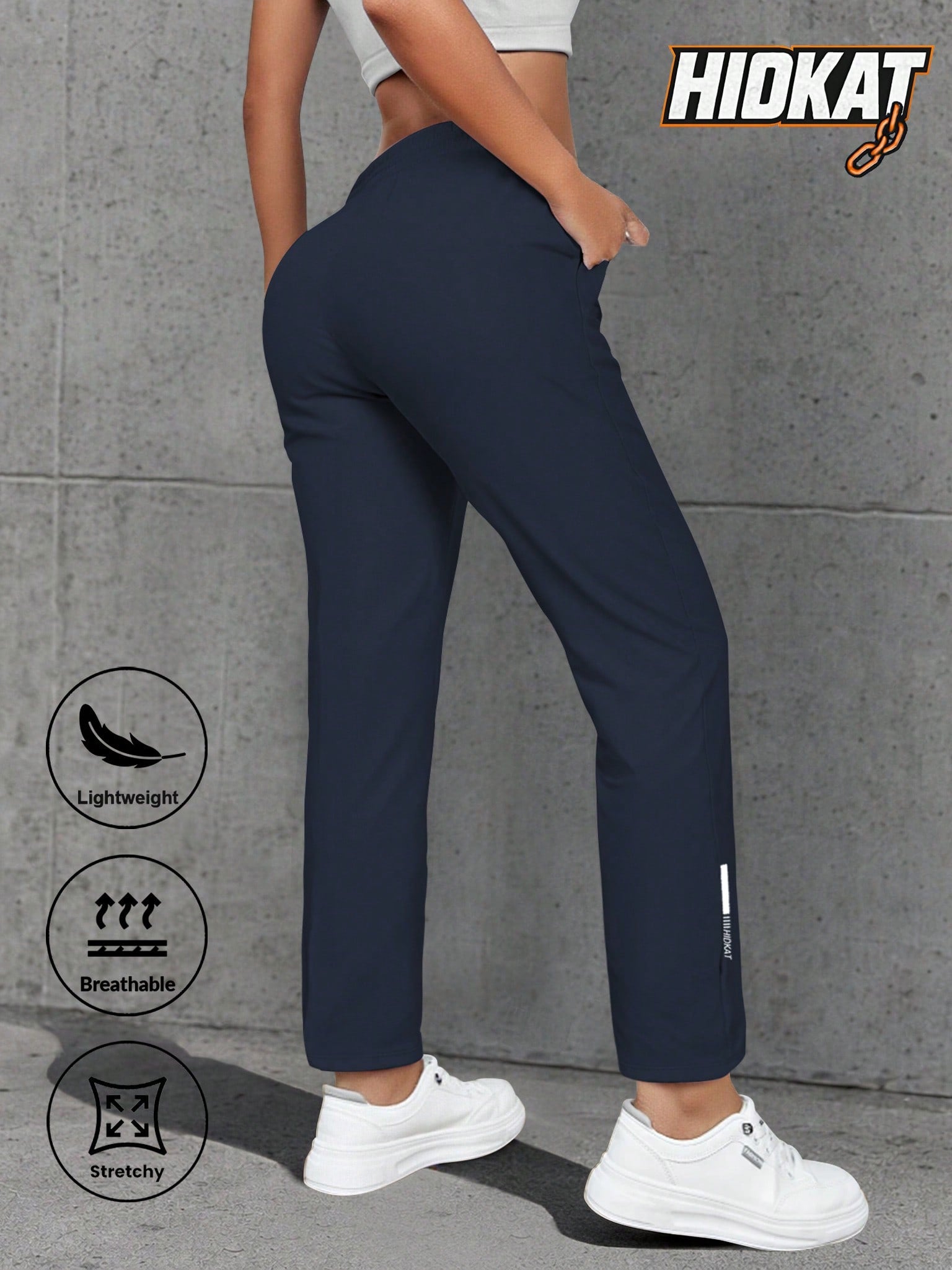 Women'S Casual Elastic Waist Drawstring Sports Pants, Suitable For Running, Yoga, Workout, Autumn/Spring Tights