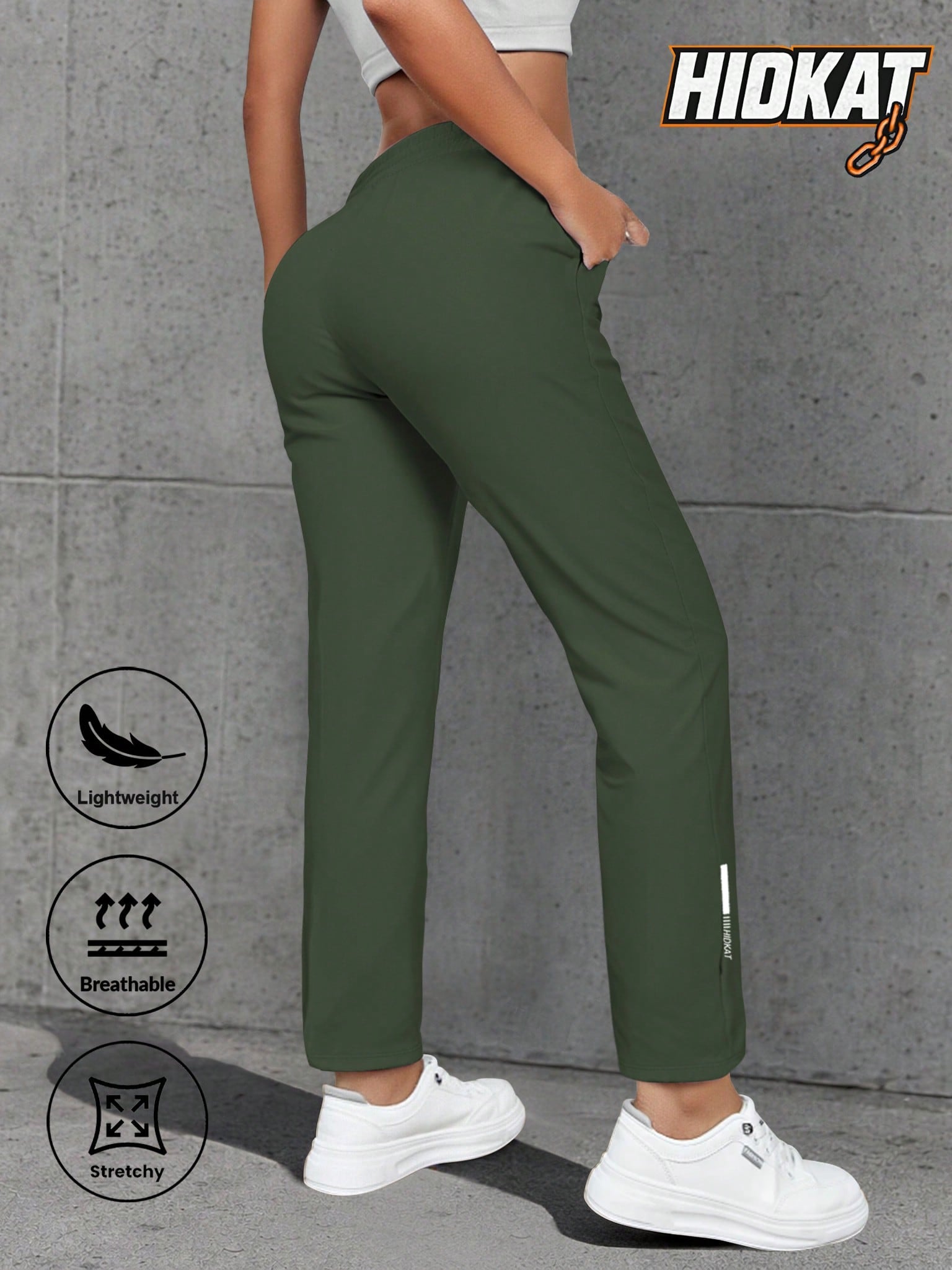 Women'S Casual Elastic Waist Drawstring Sports Pants, Suitable For Running, Yoga, Workout, Autumn/Spring Tights