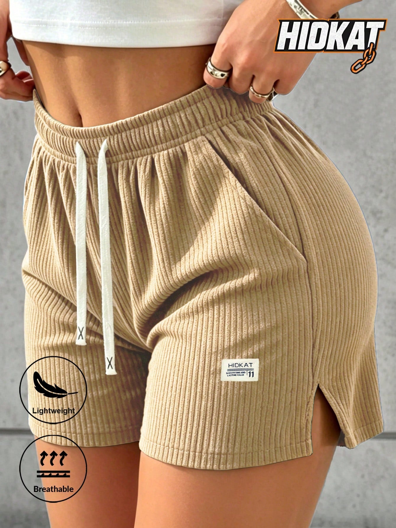Women's New Casual Loose Corduroy Shorts, Drawstring Waist, Lightweight Fashion Shorts For Summer Daily Wear