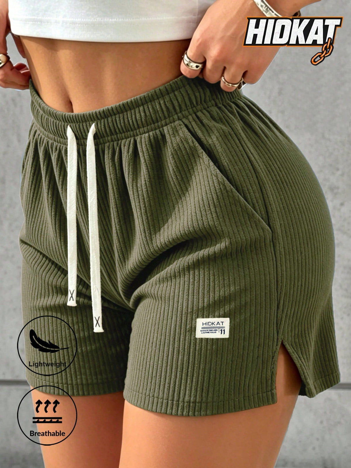 Women's New Casual Loose Corduroy Shorts, Drawstring Waist, Lightweight Fashion Shorts For Summer Daily Wear