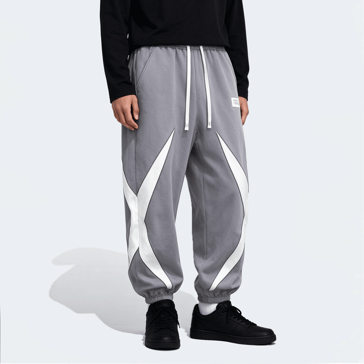 Men's Colorblock Drawstring Waist Casual Sweatpants, Sporty Leisure Jogger Pants, Suitable For Spring Autumn
