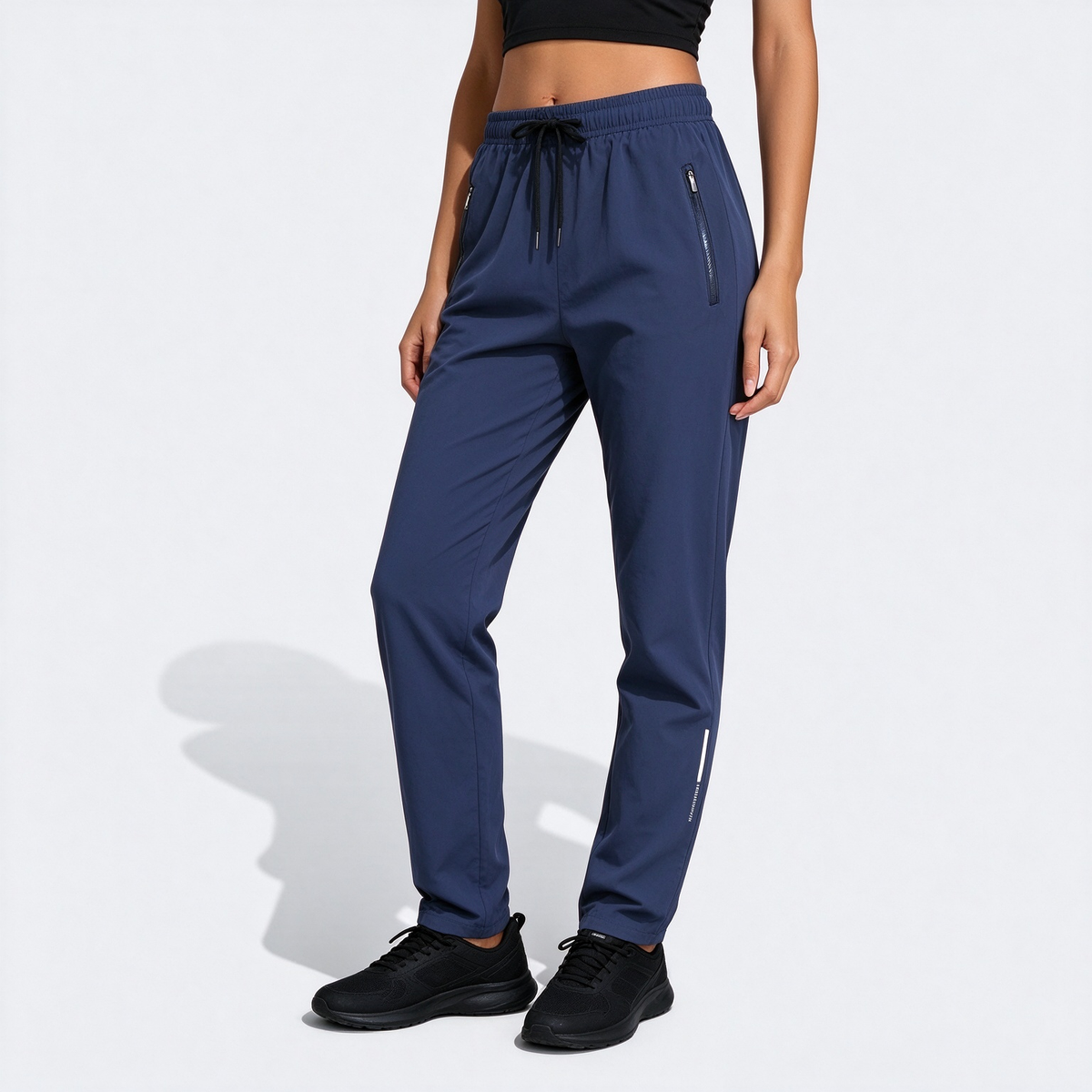 Women'S Casual Elastic Waist Drawstring Sports Pants, Suitable For Running, Yoga, Workout, Autumn/Spring Tights