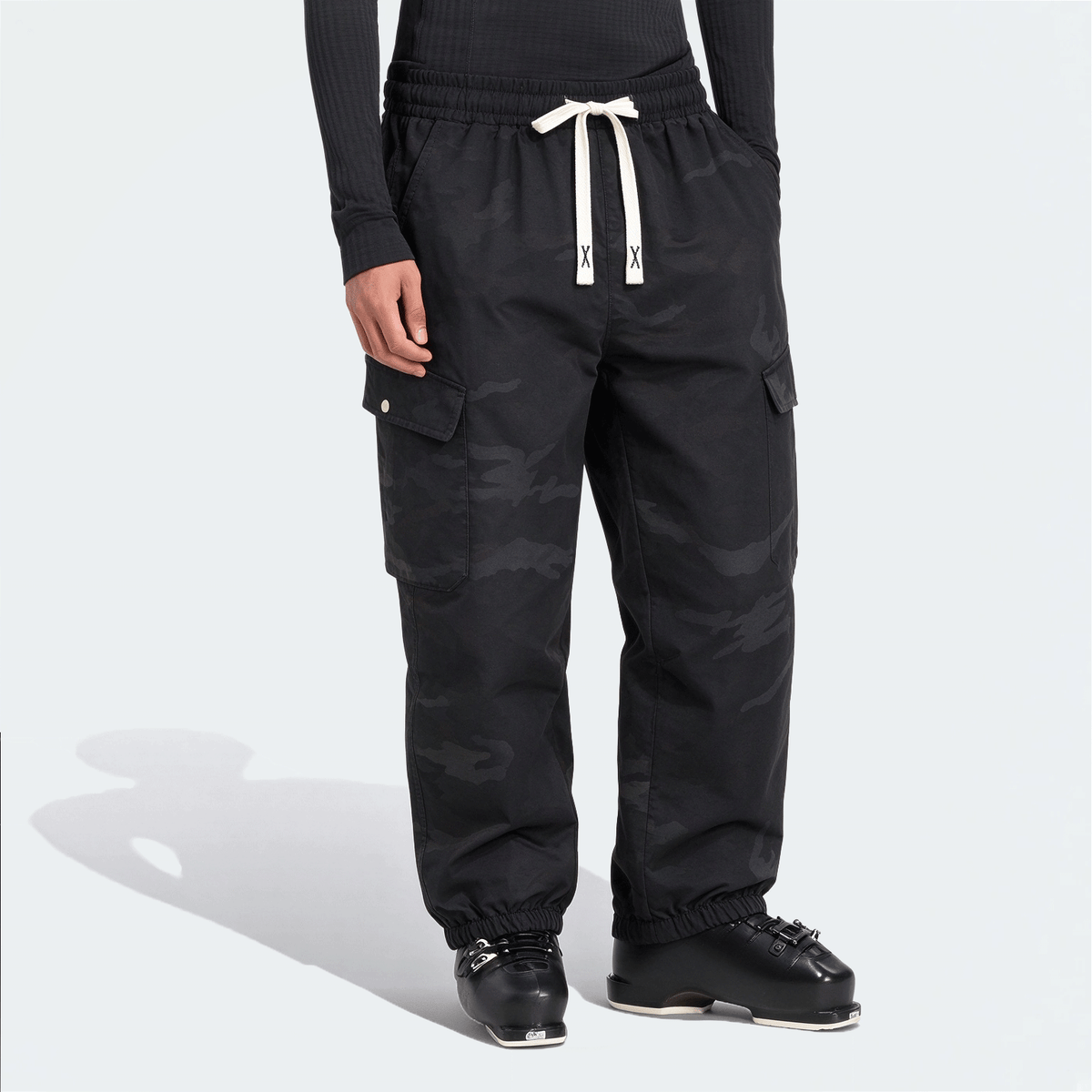 Men's Drawstring Thermal Lined Cargo Pants - Multi-Pocket Design, Warm Outdoor/Hiking Trousers For Winter, Casual Daily Outfit Christmas Gifts Thanksgiving Christmas Clothes