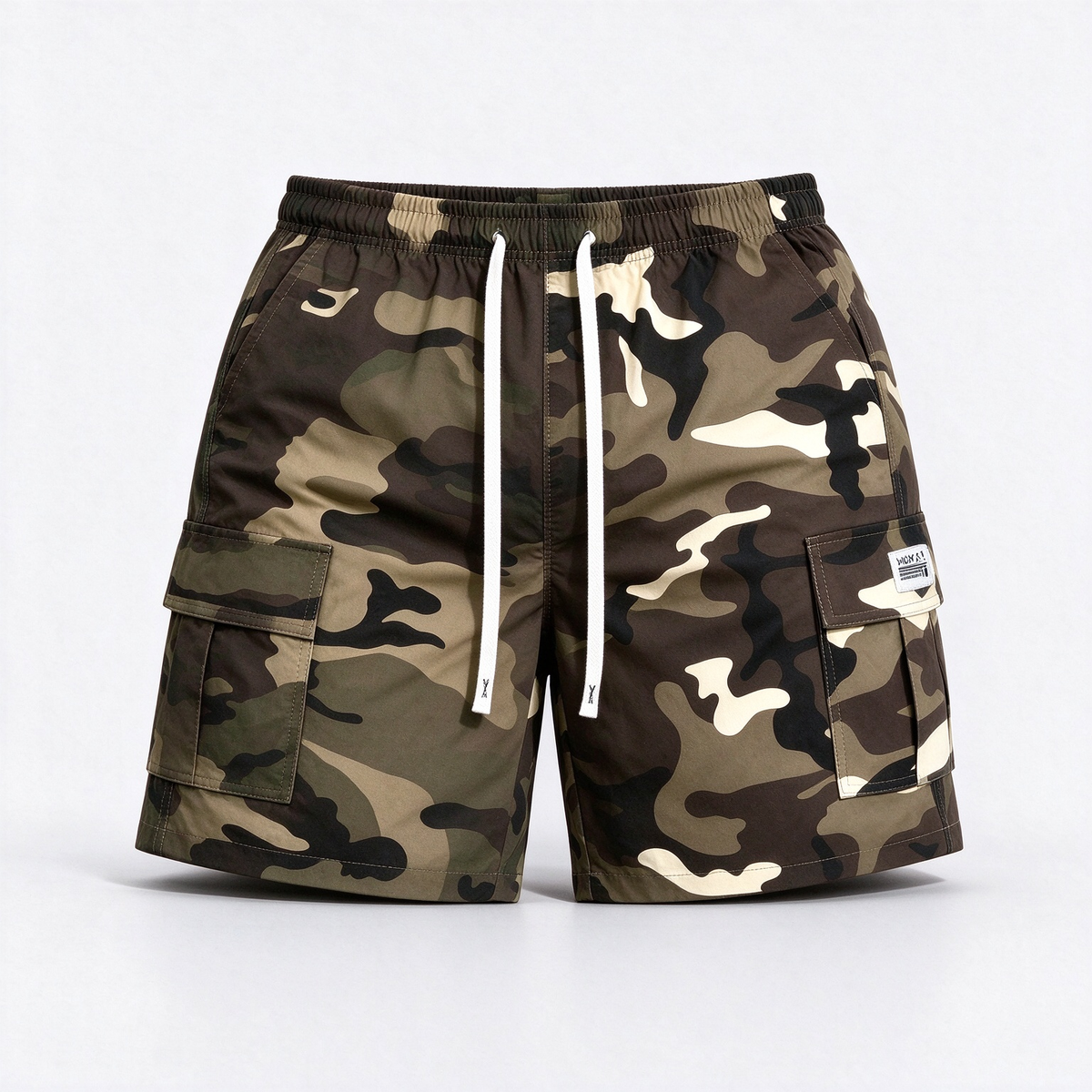 Women's Thin Outdoor Camouflage Cargo Knee-Length Shorts, Lightweight Breathable Casual Fashion Multi-Pocket Drawstring Shorts, Suitable For Sports, Outings, Exercise, Etc.