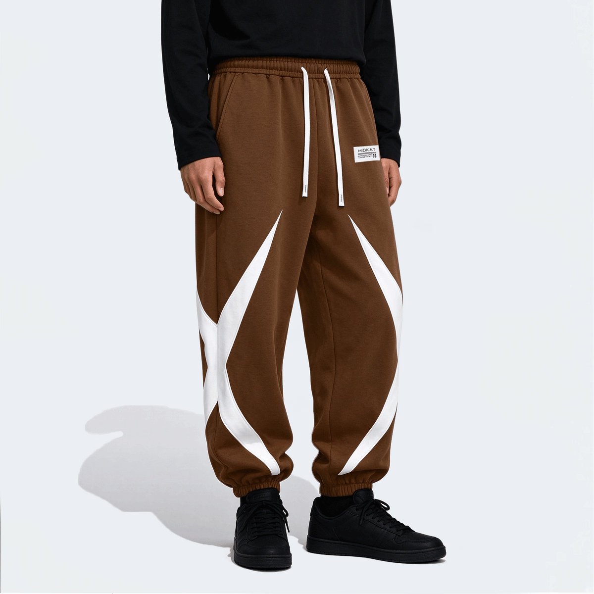 Men's Colorblock Drawstring Waist Casual Sweatpants, Sporty Leisure Jogger Pants, Suitable For Spring Autumn