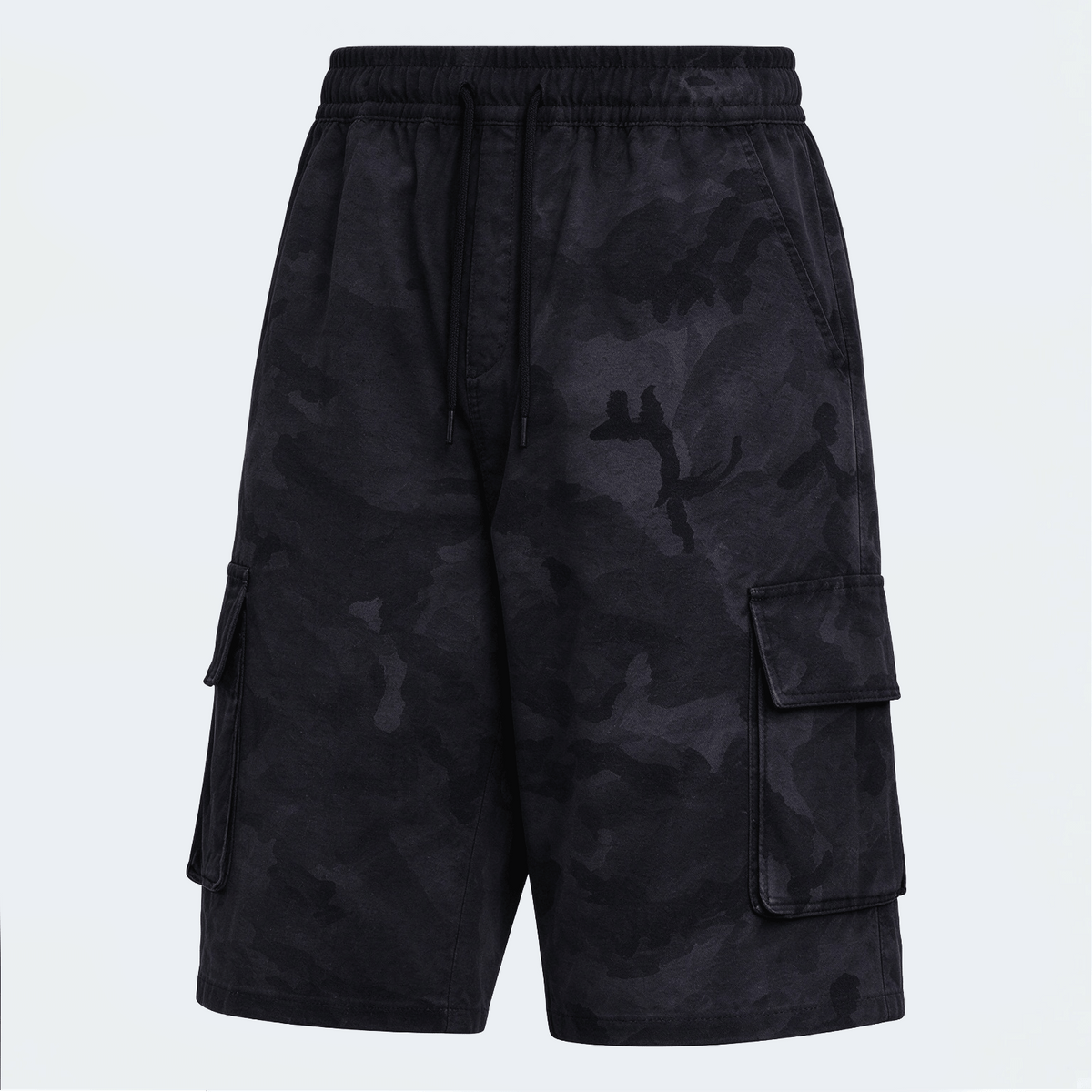 Men's Elastic Waist Fashion Multi-Pocket Camouflage Capri Cargo Pants, Summer Outdoor Casual Trousers