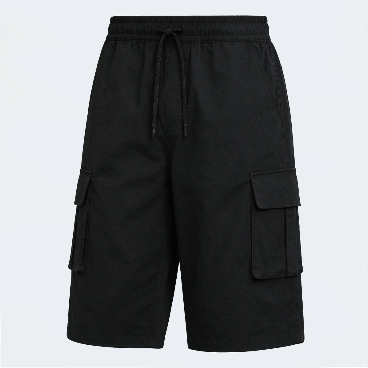 Men's Elastic Waist Fashion Multi-Pocket Camouflage Capri Cargo Pants, Summer Outdoor Casual Trousers