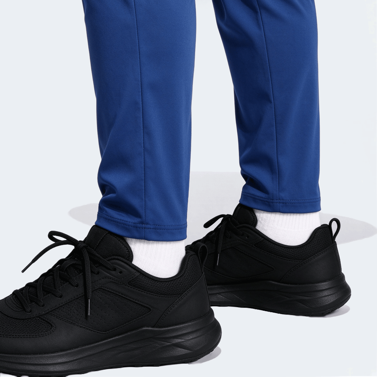 Plus Size Men's Elastic Waist Casual Business Pants, Zipper Pocket Thin Breathable Straight Leg Trousers, Suitable For Golf, Leisure And Daily Wear