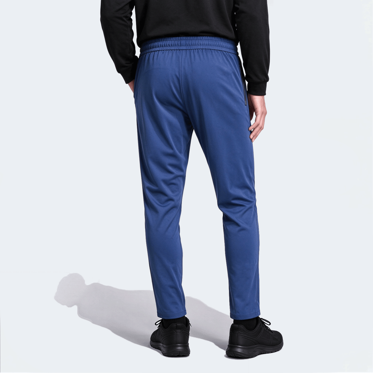 Men's High Elastic English Reflective Zipper Pocket Drawstring Ankle-Length Pants, Lightweight Casual Sports Trousers Suitable For Running, Workout, Hiking, Cycling, Spring & Autumn