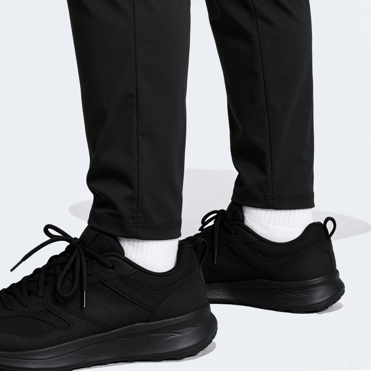 Men's High Elastic English Reflective Zipper Pocket Drawstring Ankle-Length Pants, Lightweight Casual Sports Trousers Suitable For Running, Workout, Hiking, Cycling, Spring & Autumn