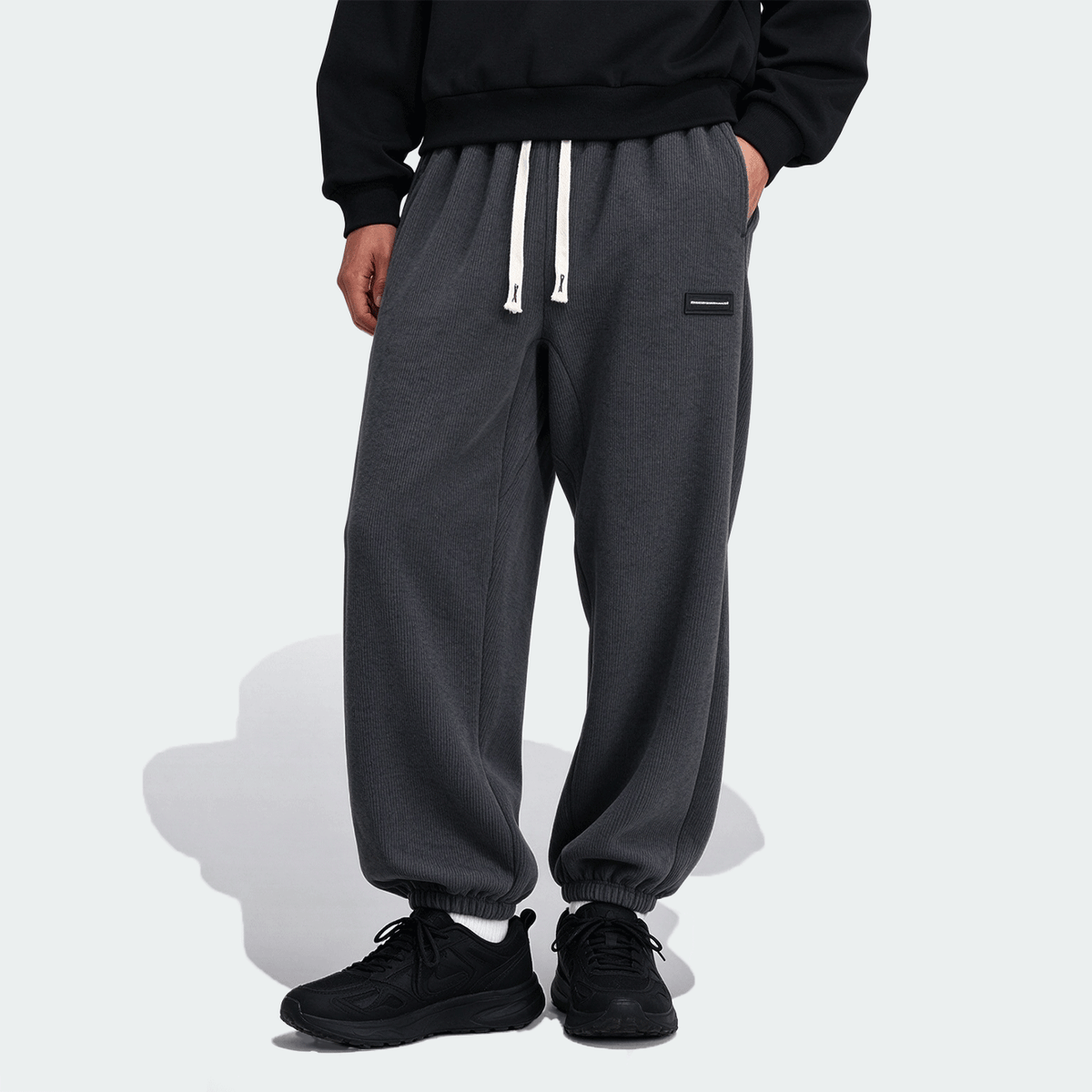 Men's Thermal Lined Drawstring Waist Sweatpants, Warm Casual Joggers Hiking Outfit Daily Outfit For Winter Christmas Gifts Thanksgiving Christmas Clothes Fleece Pants