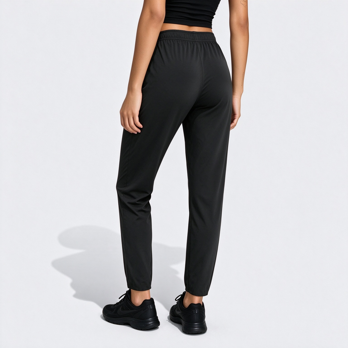 Women'S Casual Elastic Waist Drawstring Sports Pants, Suitable For Running, Yoga, Workout, Autumn/Spring Tights