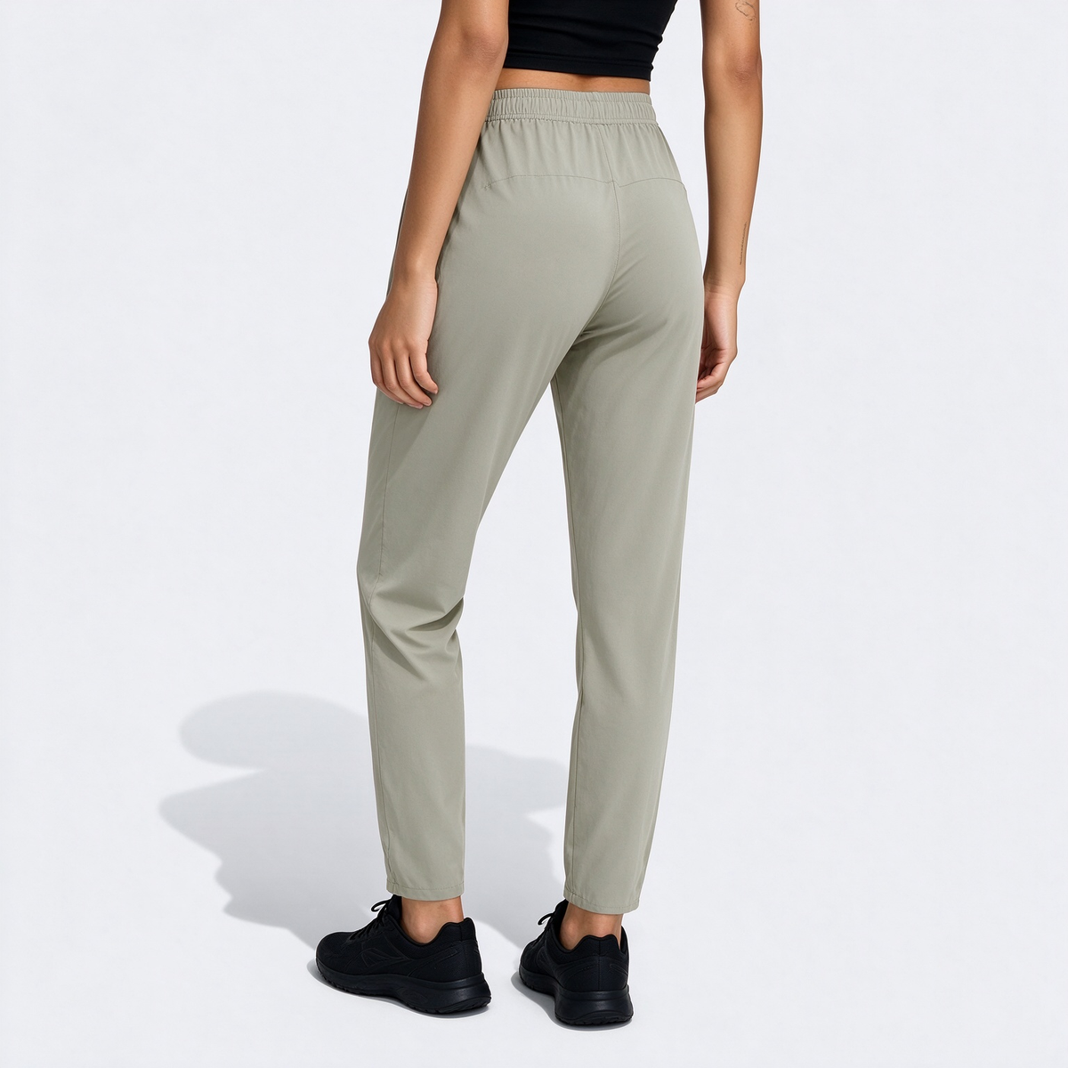 Women'S Casual Elastic Waist Drawstring Sports Pants, Suitable For Running, Yoga, Workout, Autumn/Spring Tights
