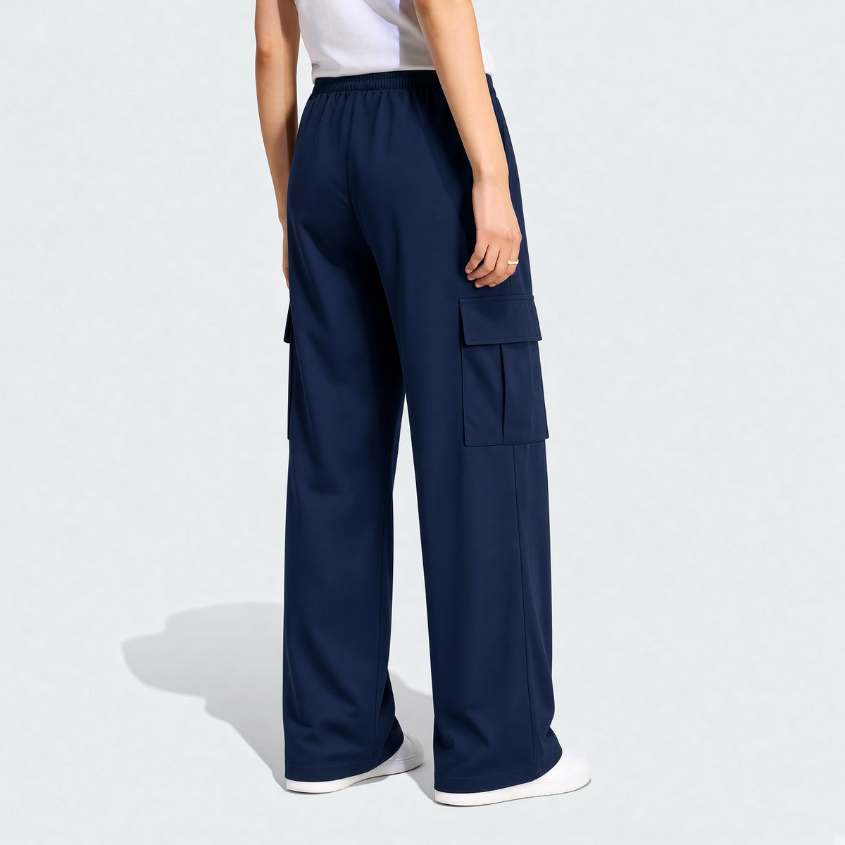 Women's Zipper Pocket Cargo Pants, Lightweight Straight Leg Design For Spring/Autumn, With Large Side Pockets, Suitable For Daily Outdoor And Dates Sports