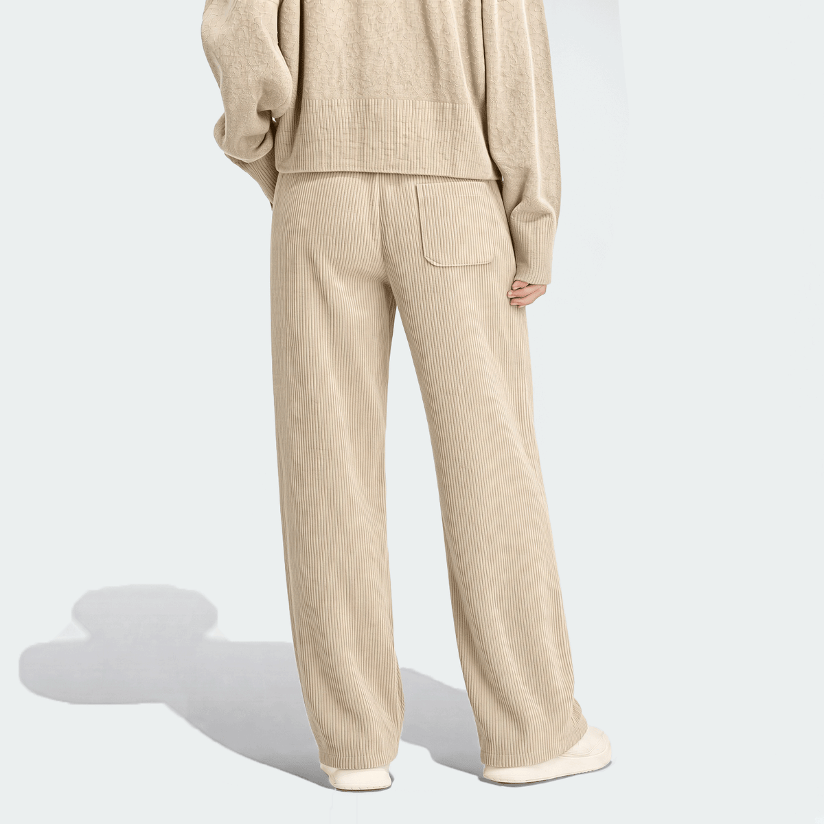 Women's Corduroy Straight Leg Pants With Drawstring Elastic Waist, Suitable For Casual, Sports, Hiking Wear, Spring/Autumn