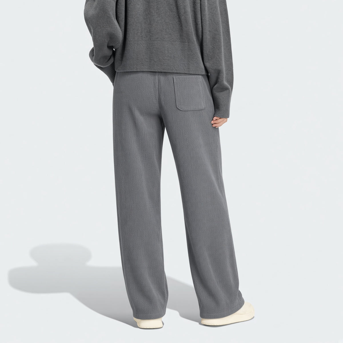 Women's Corduroy Straight Leg Pants With Drawstring Elastic Waist, Suitable For Casual, Sports, Hiking Wear, Spring/Autumn