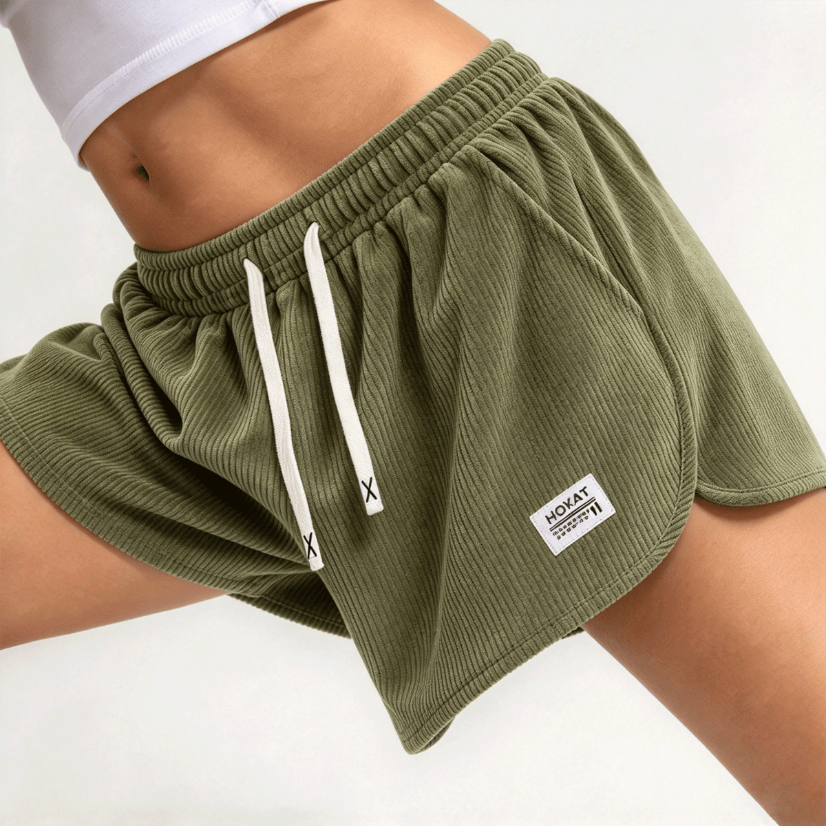 Women's New Casual Loose Corduroy Shorts, Drawstring Waist, Lightweight Fashion Shorts For Summer Daily Wear