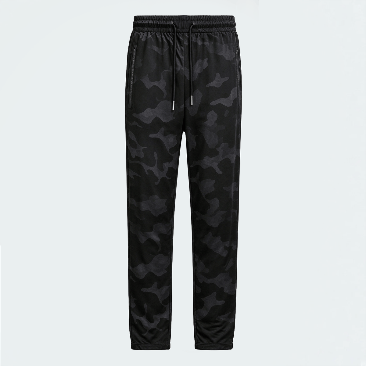 Men's Fashionable Elastic Camouflage Pants, Lightweight Breathable With Zipper Pockets, Suitable For Fitness, Jogging, Outdoor Activities In Spring And Autumn Sports