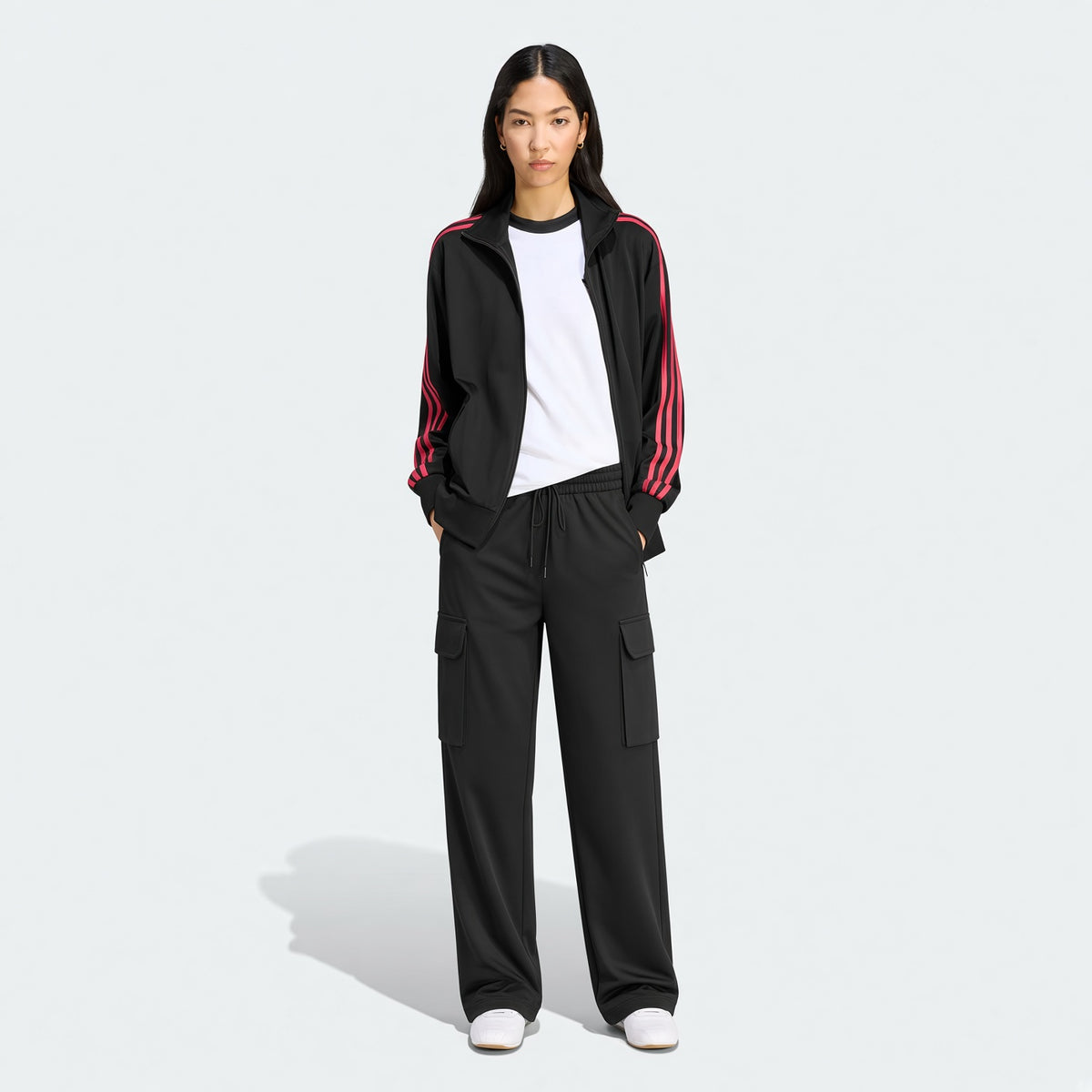 Women's Zipper Pocket Cargo Pants, Lightweight Straight Leg Design For Spring/Autumn, With Large Side Pockets, Suitable For Daily Outdoor And Dates Sports
