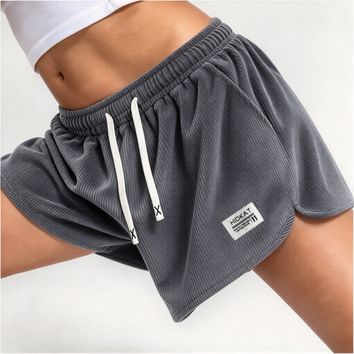 Women's New Casual Loose Corduroy Shorts, Drawstring Waist, Lightweight Fashion Shorts For Summer Daily Wear
