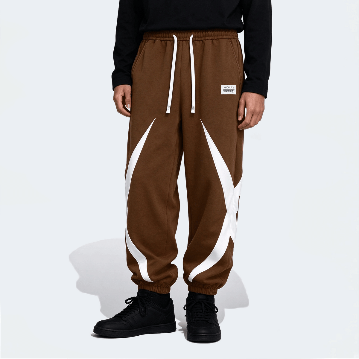 Men's Colorblock Drawstring Waist Casual Sweatpants, Sporty Leisure Jogger Pants, Suitable For Spring Autumn
