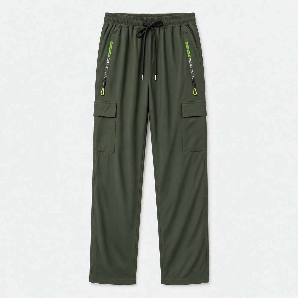 Women's Zipper Pocket Cargo Pants, Lightweight Straight Leg Design For Spring/Autumn, With Large Side Pockets, Suitable For Daily Outdoor And Dates Sports