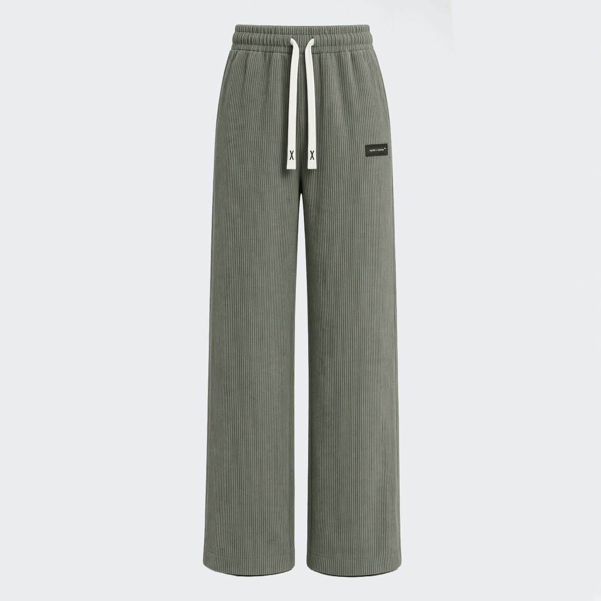 Women's Corduroy Straight Leg Pants With Drawstring Elastic Waist, Suitable For Casual, Sports, Hiking Wear, Spring/Autumn