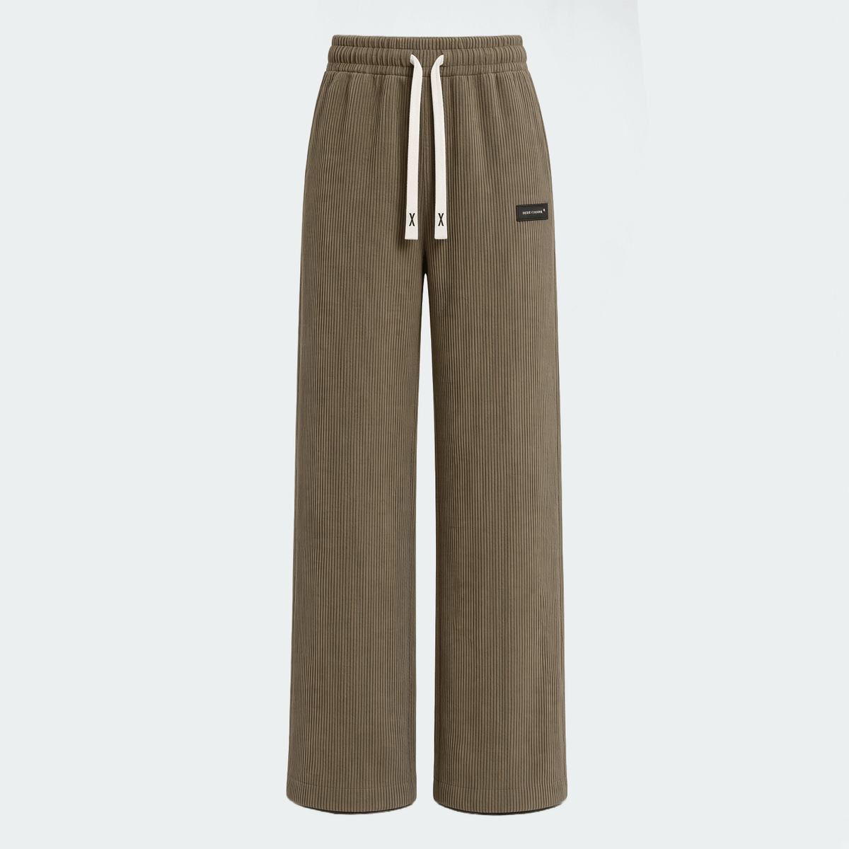 Women's Corduroy Straight Leg Pants With Drawstring Elastic Waist, Suitable For Casual, Sports, Hiking Wear, Spring/Autumn