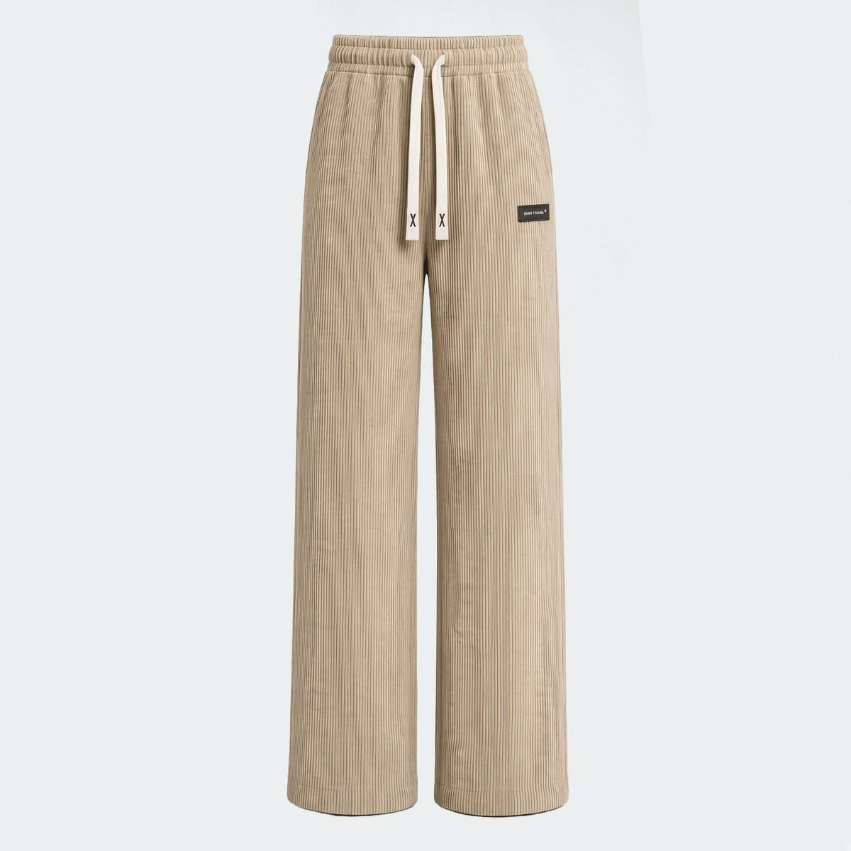 Women's Corduroy Straight Leg Pants With Drawstring Elastic Waist, Suitable For Casual, Sports, Hiking Wear, Spring/Autumn