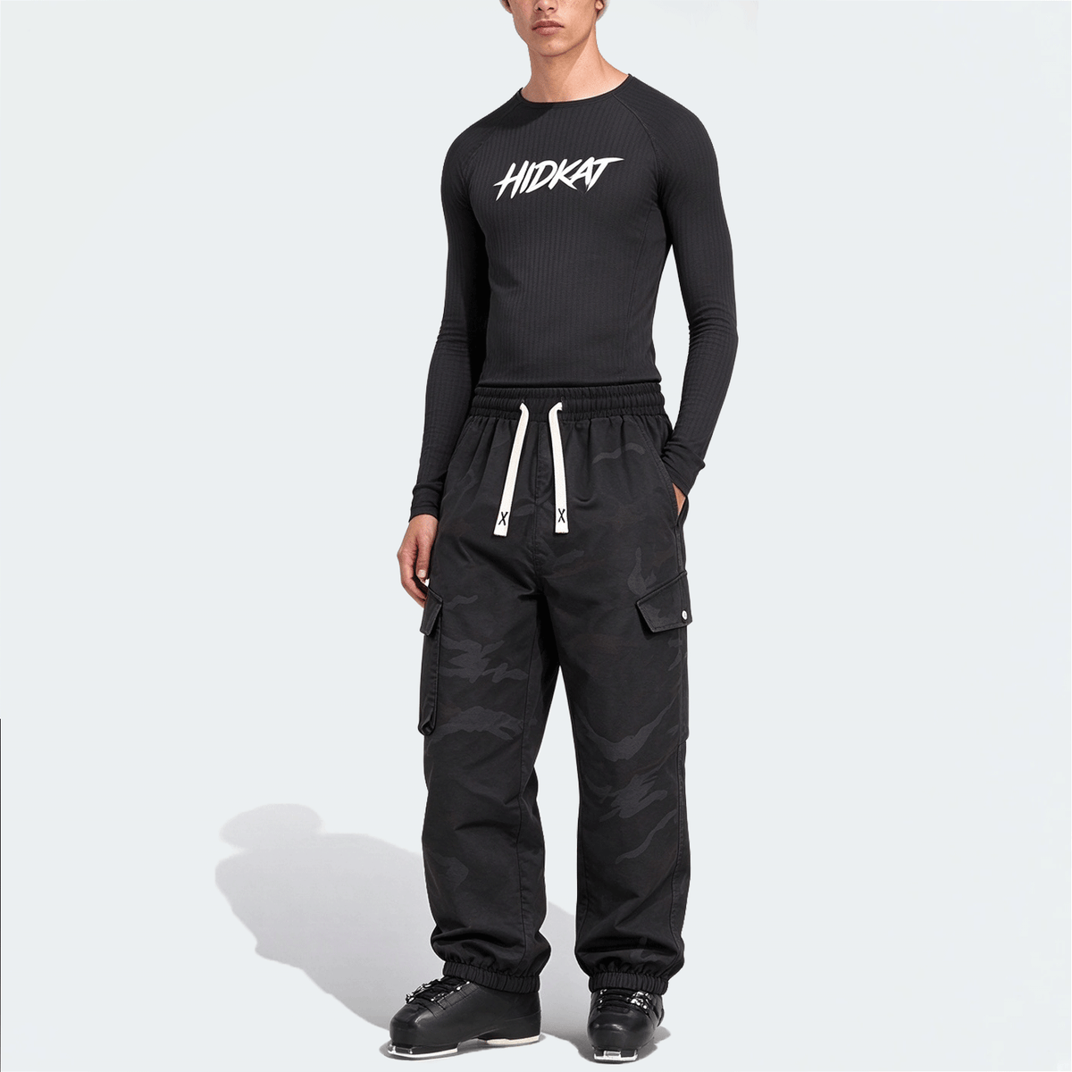Men's Drawstring Thermal Lined Cargo Pants - Multi-Pocket Design, Warm Outdoor/Hiking Trousers For Winter, Casual Daily Outfit Christmas Gifts Thanksgiving Christmas Clothes
