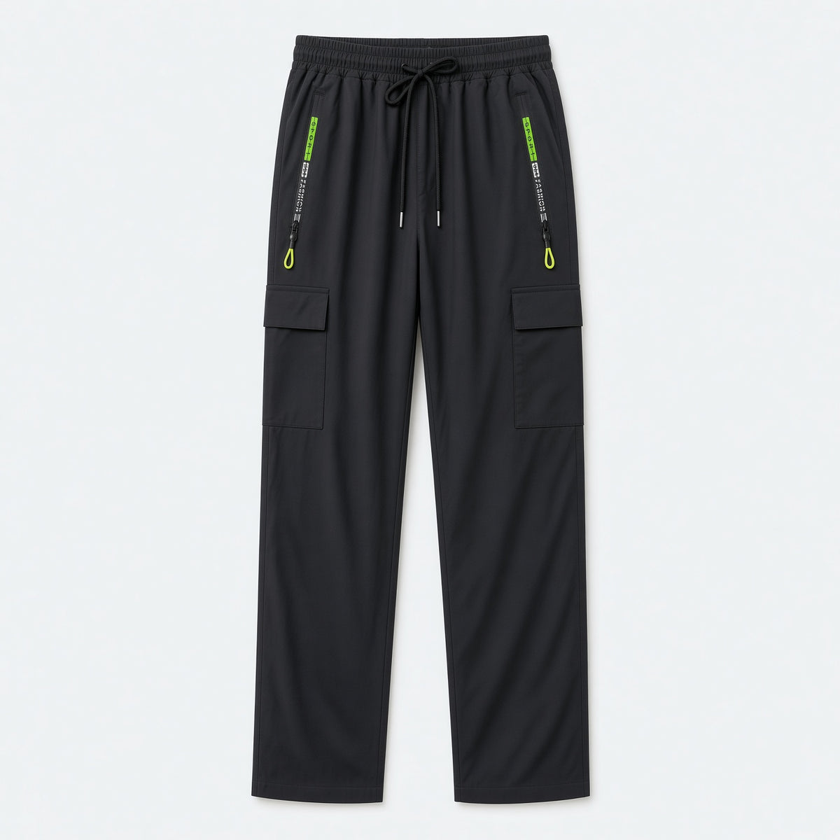 Women's Zipper Pocket Cargo Pants, Lightweight Straight Leg Design For Spring/Autumn, With Large Side Pockets, Suitable For Daily Outdoor And Dates Sports