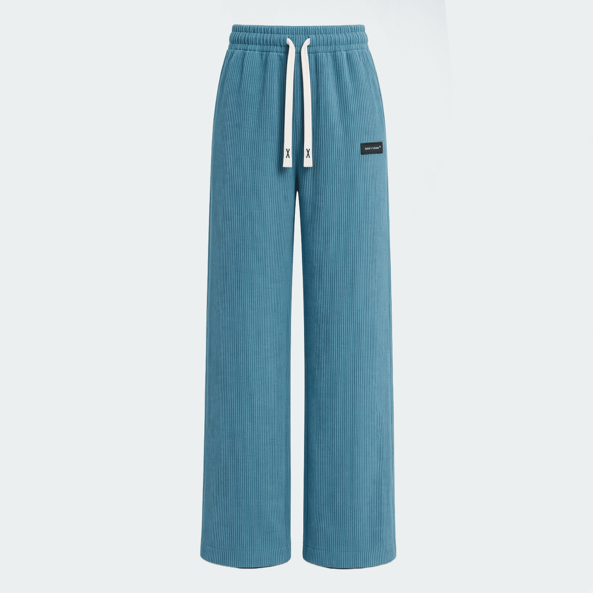 Women's Corduroy Straight Leg Pants With Drawstring Elastic Waist, Suitable For Casual, Sports, Hiking Wear, Spring/Autumn