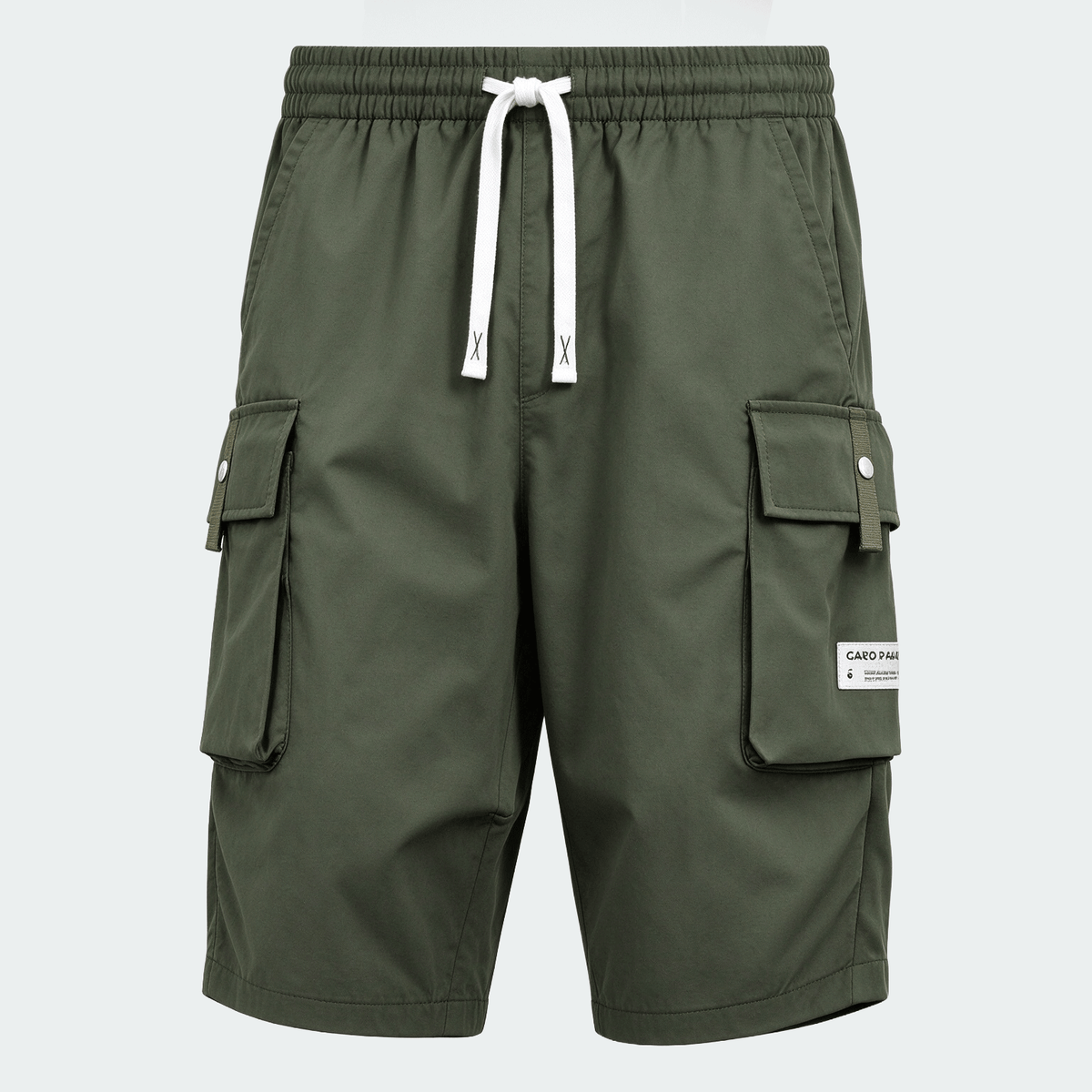 Men's Lightweight Cargo 3/4 Pants With Drawstring Waist, Large Pockets, Letter Patches, Casual Sporty Trousers For Daily Wear, Summer