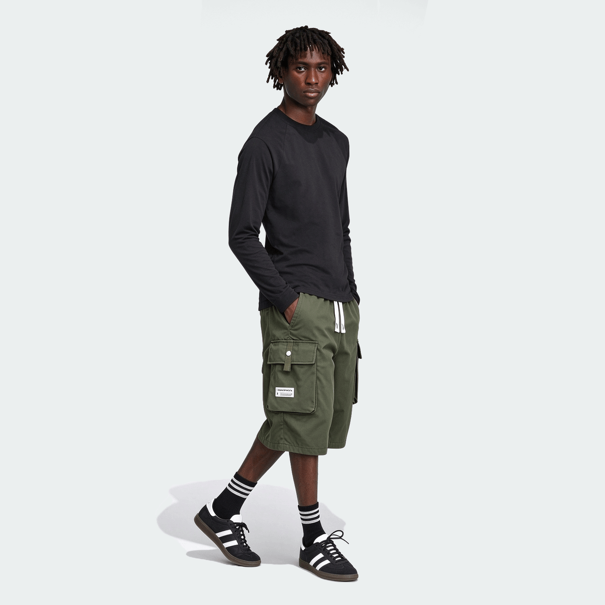 Men's Lightweight Summer Casual Cargo Capri Pants With Drawstring Waist, Large Pockets & Letter Patch, Fashionable And Comfortable For Daily Wear And Outdoor Activities Sports