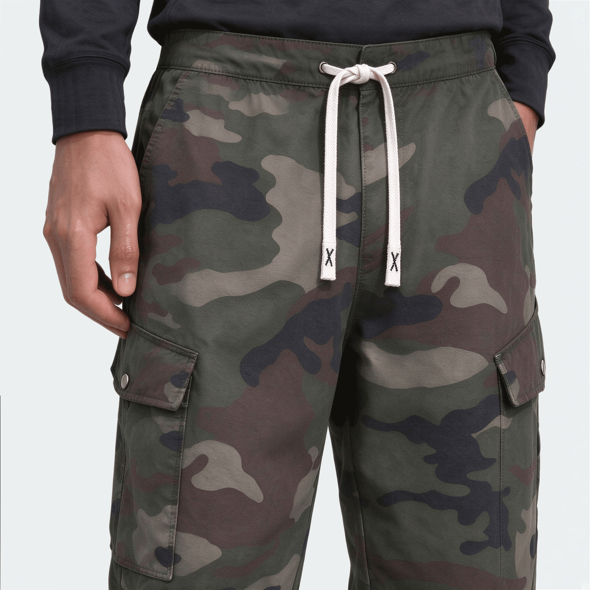 Men's Drawstring Thermal Lined Cargo Pants - Multi-Pocket Design, Warm Outdoor/Hiking Trousers For Winter, Casual Daily Outfit Christmas Gifts Thanksgiving Christmas Clothes