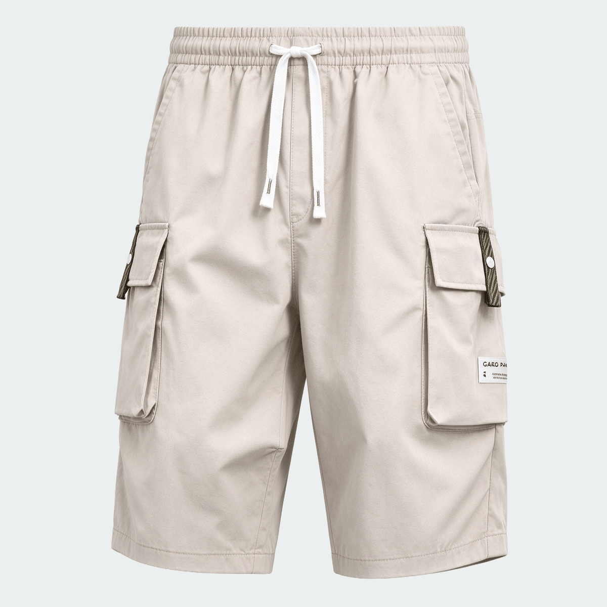 2pcs Men's Casual Cargo Capri Pants, Summer Drawstring Waist, Large Pockets, Letter Patch, Fashion Leisure Sports Pants, Spring/Summer