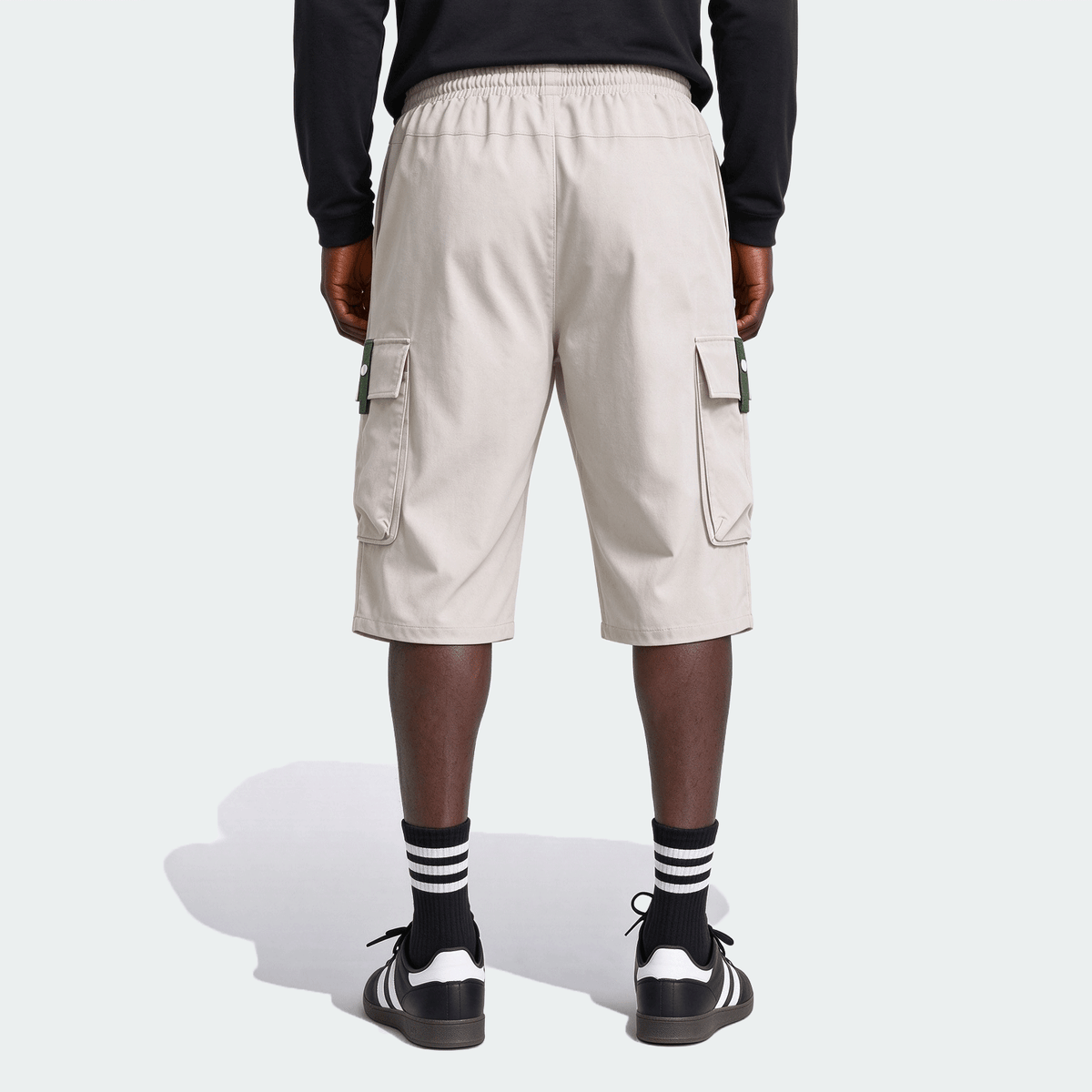 Men's Lightweight Cargo 3/4 Pants With Drawstring Waist, Large Pockets, Letter Patches, Casual Sporty Trousers For Daily Wear, Summer