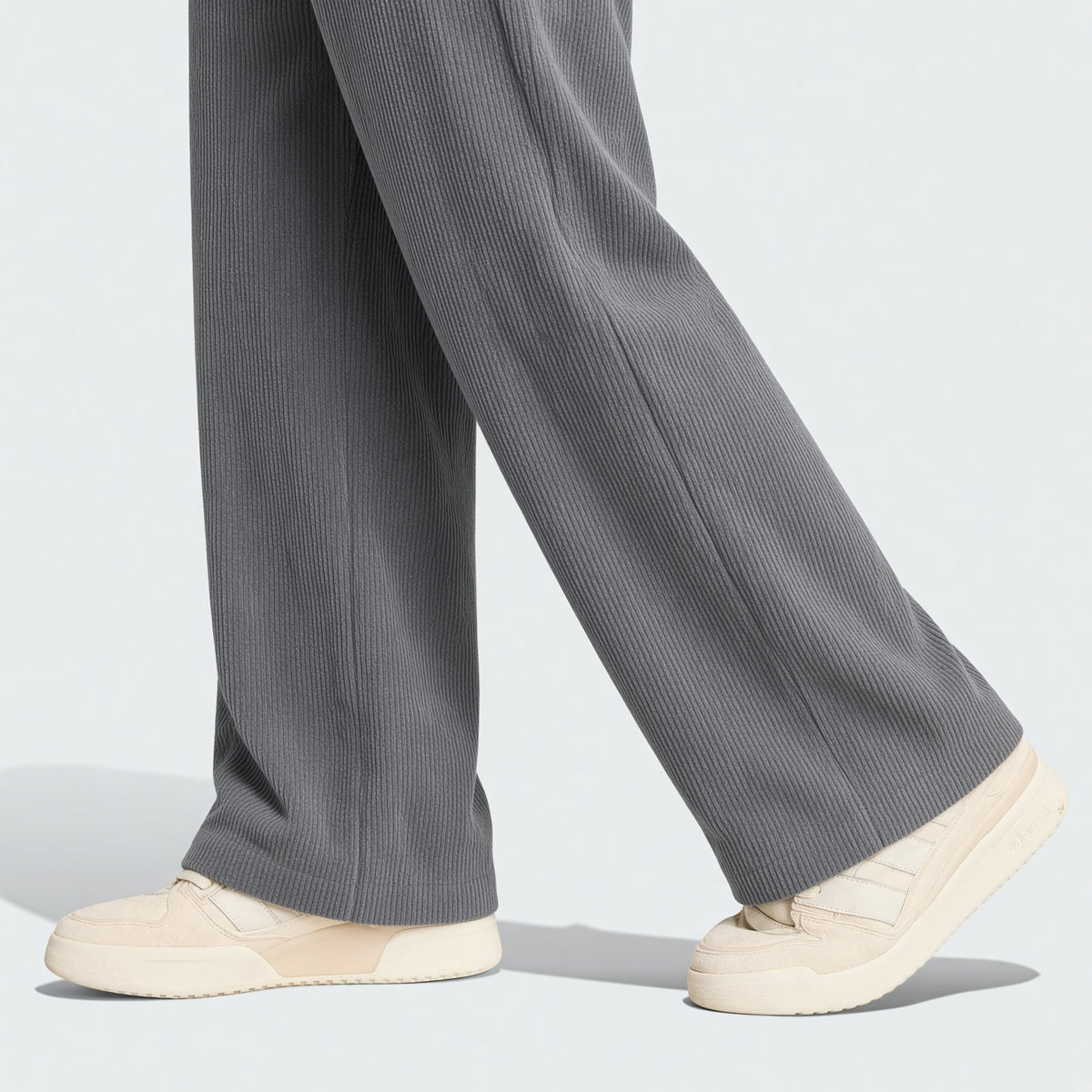 Women's Corduroy Straight Leg Pants With Drawstring Elastic Waist, Suitable For Casual, Sports, Hiking Wear, Spring/Autumn