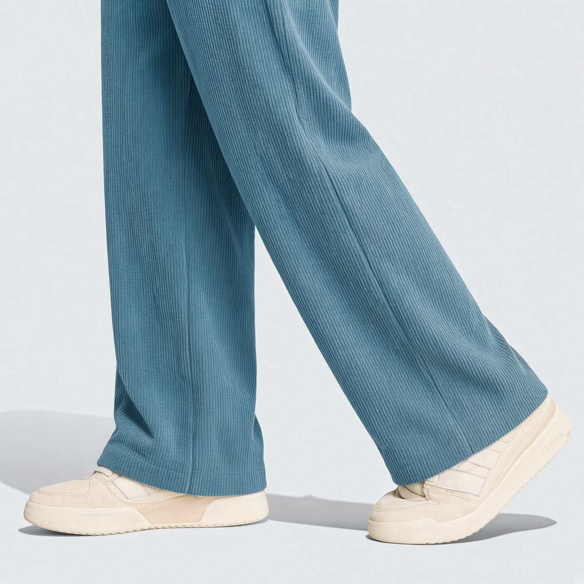Women's Corduroy Straight Leg Pants With Drawstring Elastic Waist, Suitable For Casual, Sports, Hiking Wear, Spring/Autumn