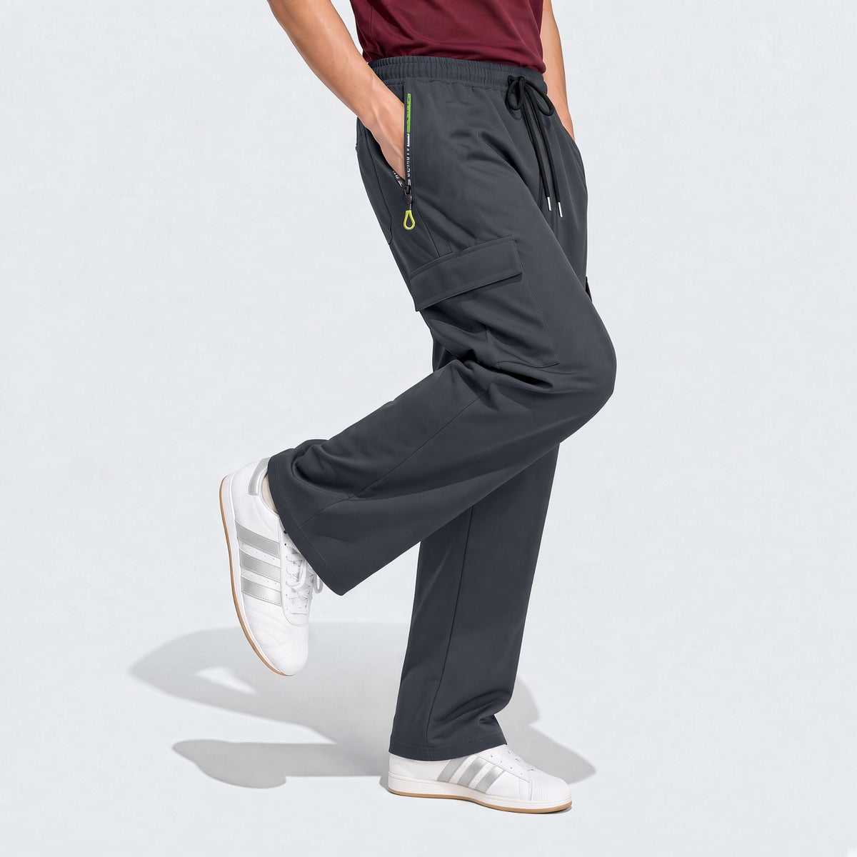 Women's Zipper Pocket Cargo Pants, Lightweight Straight Leg Design For Spring/Autumn, With Large Side Pockets, Suitable For Daily Outdoor And Dates Sports