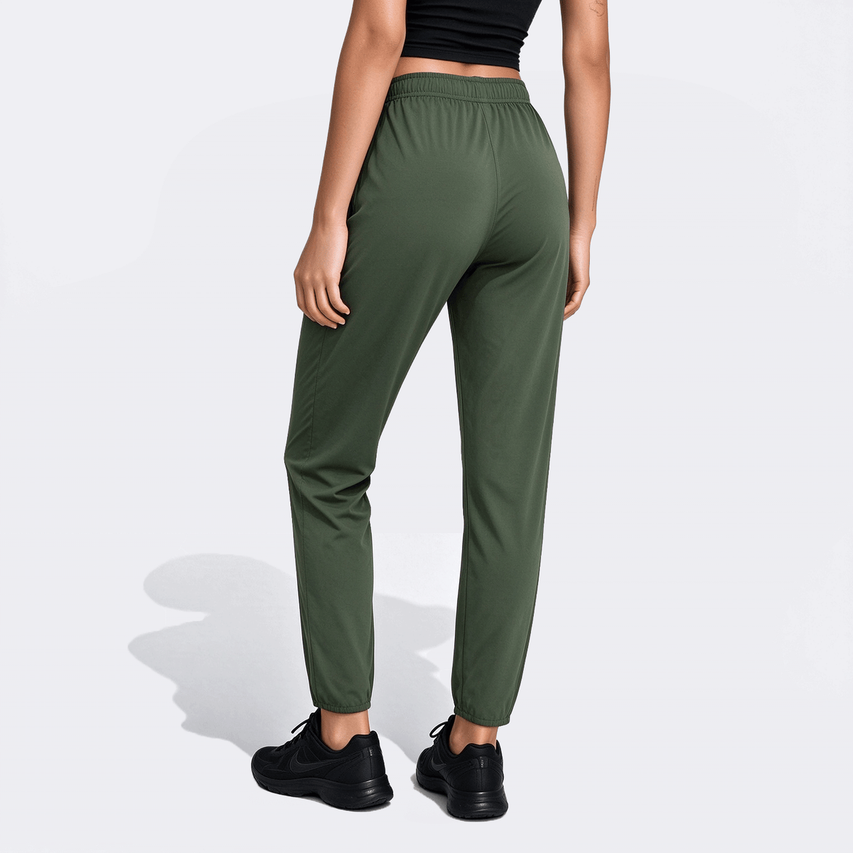 Women'S Casual Elastic Waist Drawstring Sports Pants, Suitable For Running, Yoga, Workout, Autumn/Spring Tights
