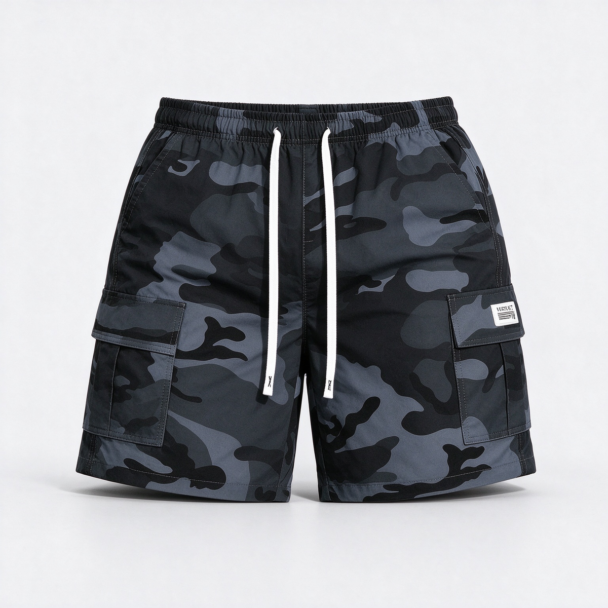 Women's Thin Outdoor Camouflage Cargo Knee-Length Shorts, Lightweight Breathable Casual Fashion Multi-Pocket Drawstring Shorts, Suitable For Sports, Outings, Exercise, Etc.